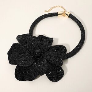 SOLD OUT!!

Black Floral Statement Necklace